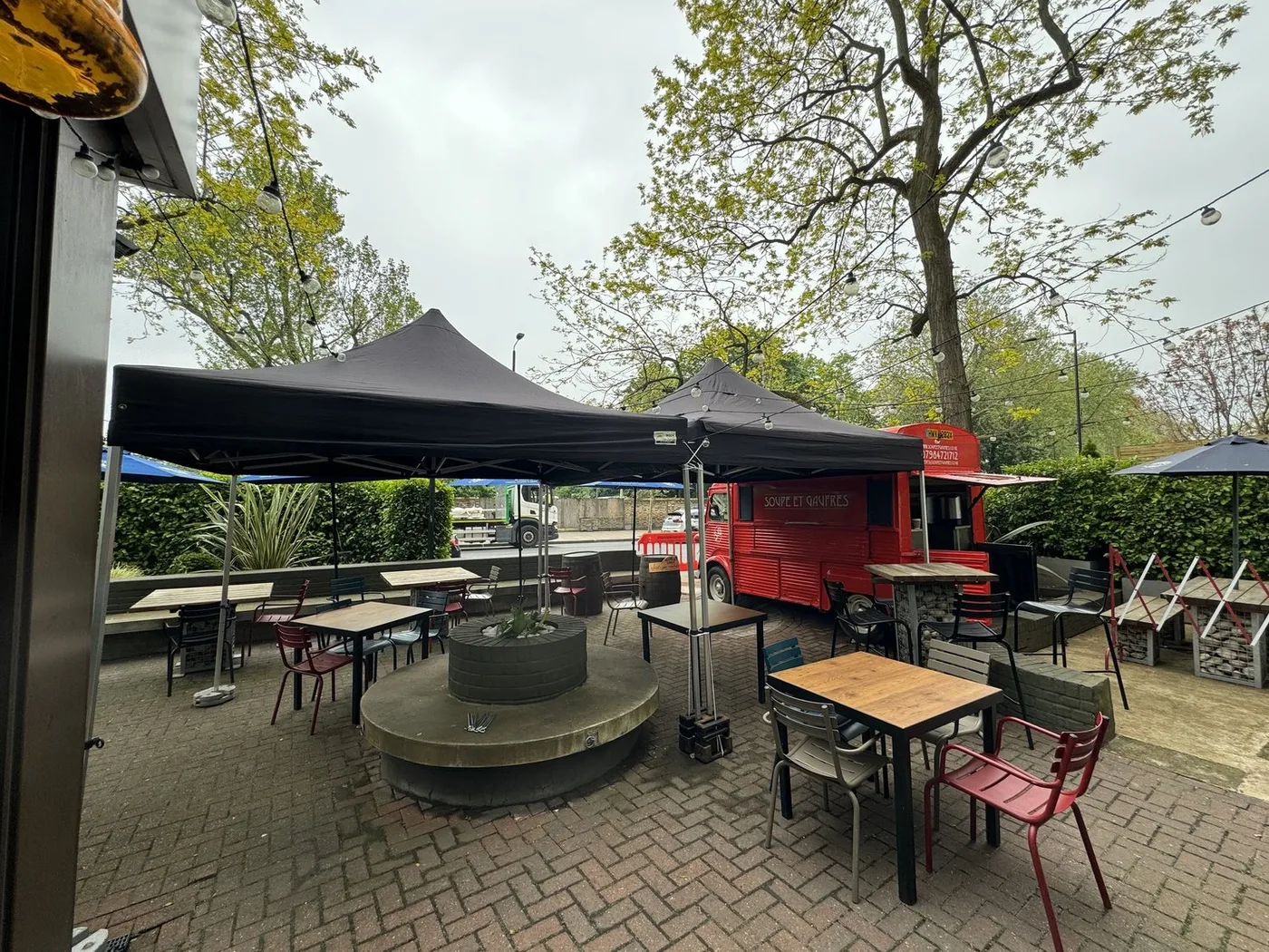 Courtyard event set up
